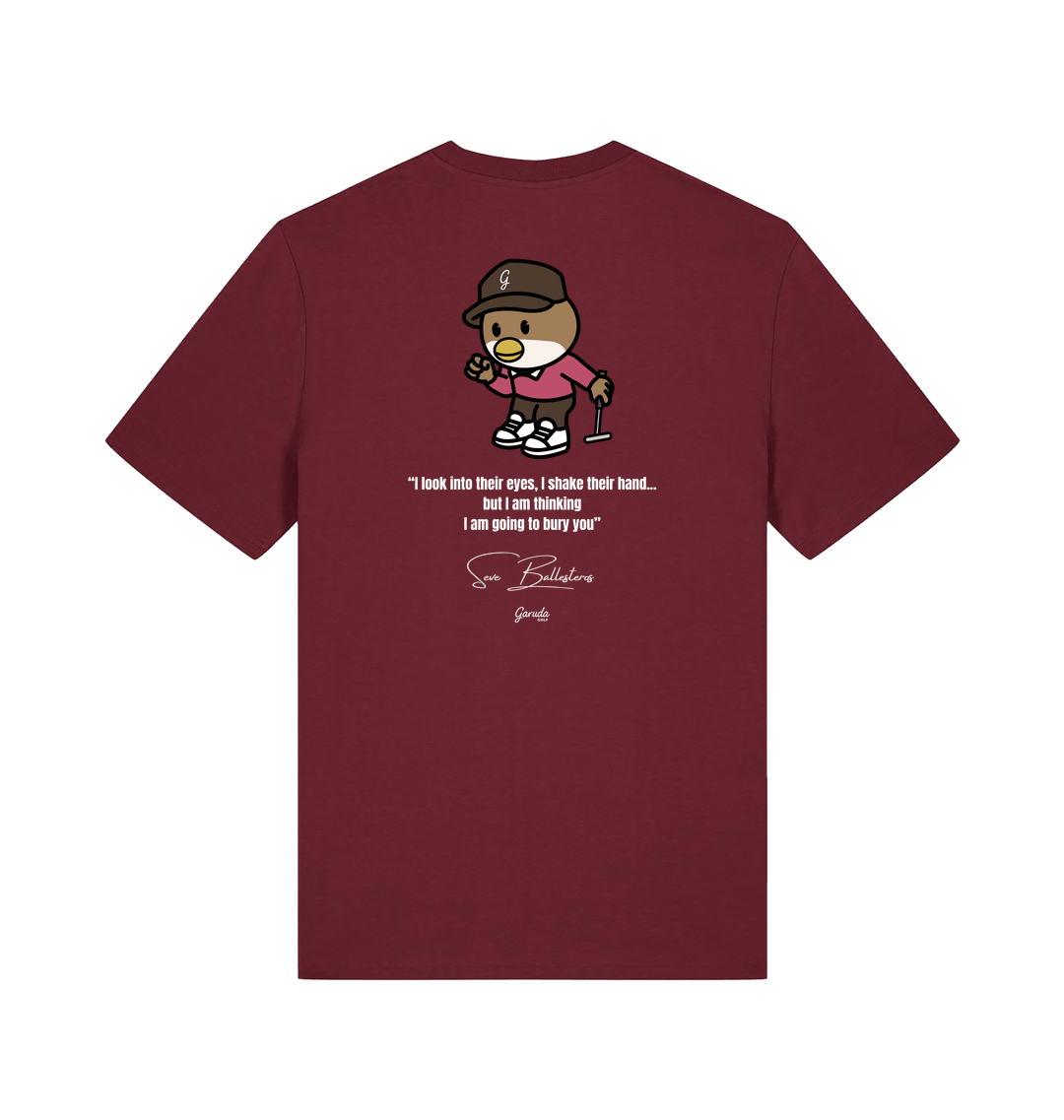 Burgundy Printed T-shirt Back