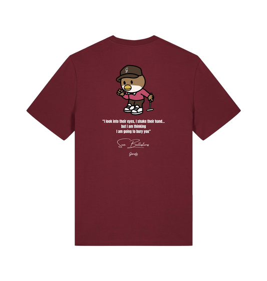 Burgundy Printed T-shirt Back