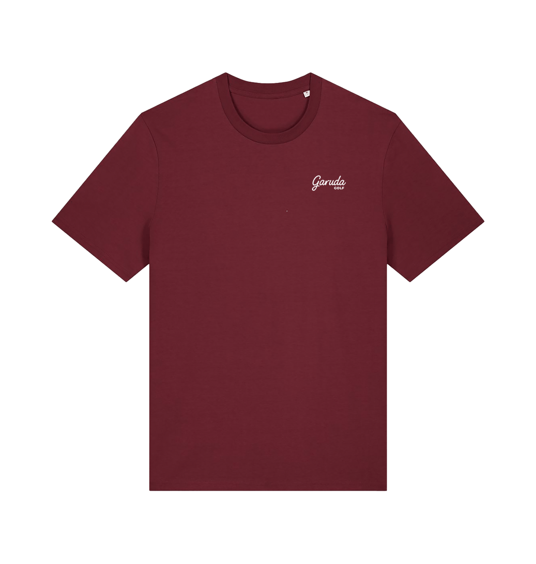 Burgundy Printed T-shirt Front