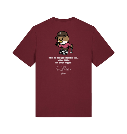 Burgundy Printed T-shirt Back